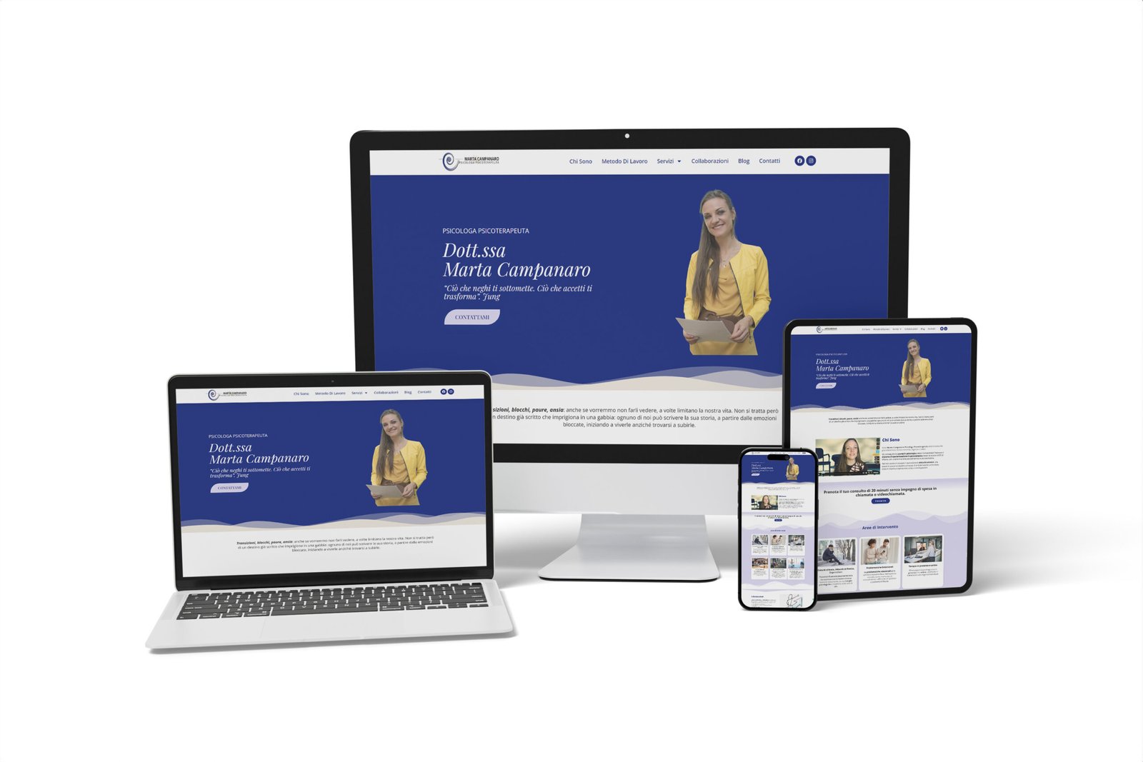 Mockup Sito Web Marta Campanaro Psicologa