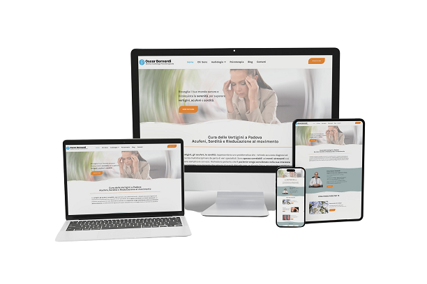 Mockup Sito Web Oscar Bernardi Medico Audiologo