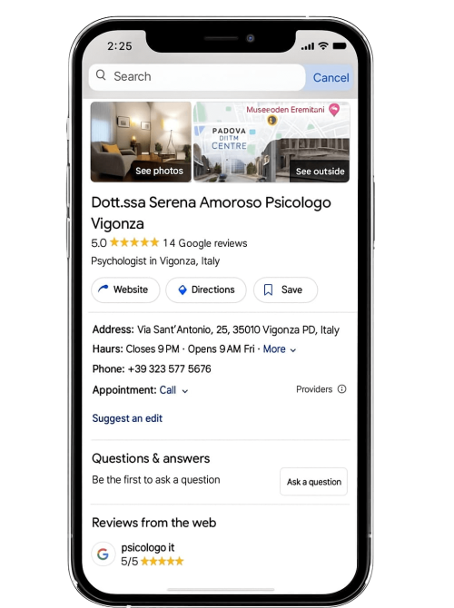 Google Maps Serena Amoroso